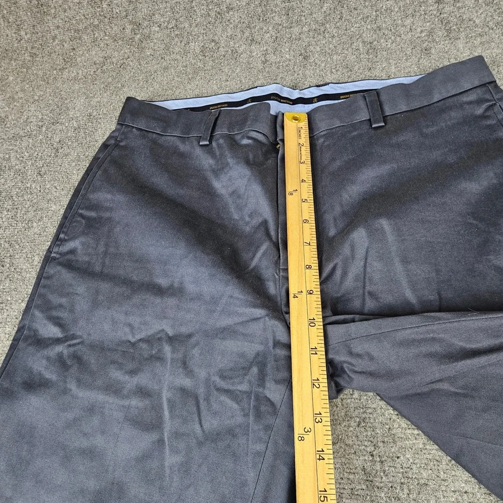 Brooks Brothers Clark Fit Advantage Chino Stretch Pants Navy Blue Mens 36x34
